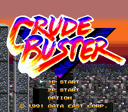 Crude Buster (Japan) Title Screen